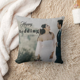 "Wedding Day Bliss" Personalisiertes neues Paar Kissen