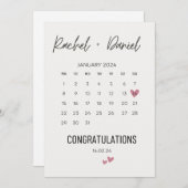 Wedding Day Card, On Your Wedding Day Card, Calend Save The Date (Vorne/Hinten)