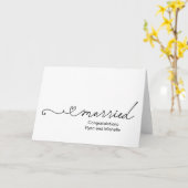 Wedding Day Congratulations Bride Groom Marriage Karte (Gelbe Blume)