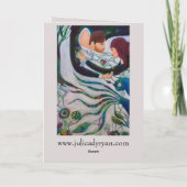 Wedding Day Couple in Love Whimsical Art Karte (Rückseite)