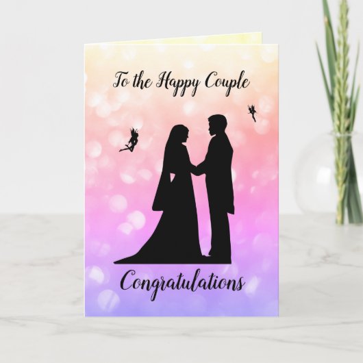 Wedding Day Fairy Sparkle Design Karte (Vorderseite)