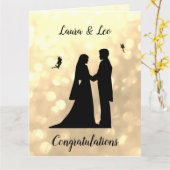 Wedding Day Fairy Sparkle Design Karte (Gelbe Blume)