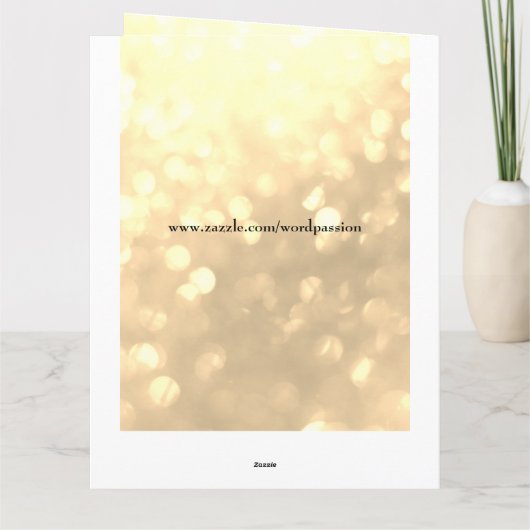 Wedding Day Fairy Sparkle Design Karte (Rückseite)