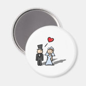 "Wedding Day" - Paar Design Magnet (Vorderseite/Rückseite)