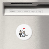 "Wedding Day" - Paar Design Magnet (In Situ (Geschirrspüler))