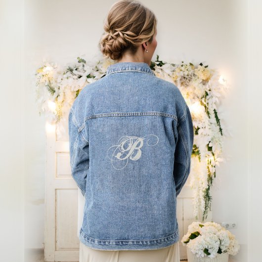Wedding denim jackets, monogram denim jacket  jeansjacke