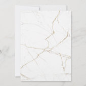 Wedding Destination Barbados Tropical Gold Karte I (Rückseite)