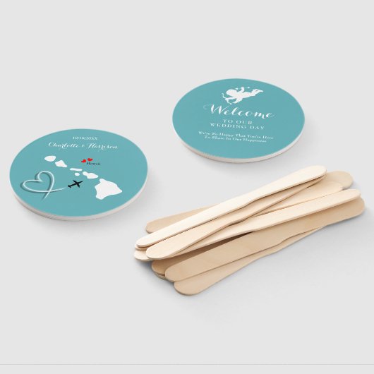 Wedding Destination Hawaii Fächer (Non-assembled)