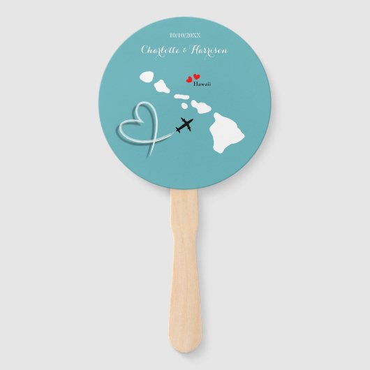 Wedding Destination Hawaii Fächer (Vorderseite)