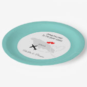 Wedding Destination Jamaica Personalisiert Pappteller (Schrägansicht)