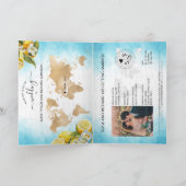 Wedding Destination Lemon Summer Passport Italien Einladung (Innenseite)
