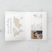 Wedding Destination Passport Blush Weltkarte Einladung (Innenseite)