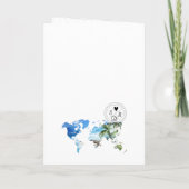 Wedding Destination Passport Green World Map Palm Einladung (Rückseite)