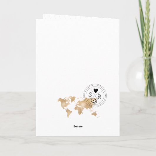 Wedding Destination Passport Griechenland Karte (Rückseite)