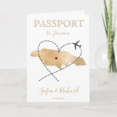 Wedding Destination Passport Jamaica Karte QR Code (Vorderseite)