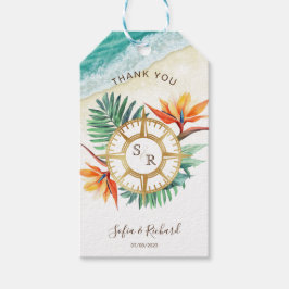 Wedding Destination Passport Kompass Vielen Dank Geschenkanhänger