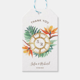 Wedding Destination Passport Kompass Vielen Dank Geschenkanhänger