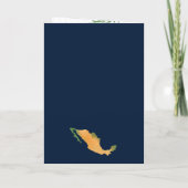 Wedding Destination Passport Mexico Map Watercolor Einladung (Rückseite)
