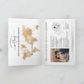 Wedding Destination Passport Mexico World MaP Einladung (Innenseite)