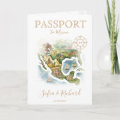 Wedding Destination Passport Mexiko Karte (Vorderseite)