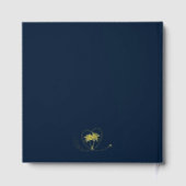 Wedding Destination Passport Palm Tree Vielen Dank Gästebuch (Rückseite)