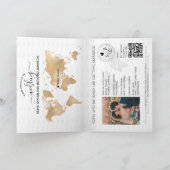 Wedding Destination Passport Paris Frankreich Eiff Einladung (Innenseite)