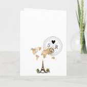 Wedding Destination Passport Paris Frankreich Eiff Einladung (Rückseite)