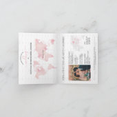 Wedding Destination Passport Rosa Marbella Einladung (Innenseite)
