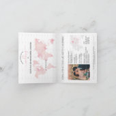 Wedding Destination Passport Rosa Marbella Einladung (Innenseite)