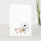 Wedding Destination Passport Santorini Griechenlan Einladung (Rückseite)