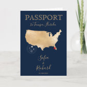 Wedding Destination Passport US Karte Florida (Vorderseite)