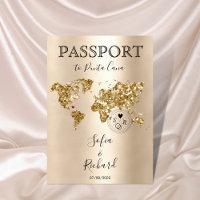 Wedding Destination Passport Weltkarte Dominikanis