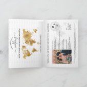Wedding Destination Passport - Weltkarte - Herz Einladung (Innenseite)