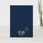 Wedding Destination Passport - Weltkarte - Herz Einladung (Rückseite)