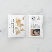 Wedding Destination Passport Weltkarte JAMAICA Einladung (Innenseite)