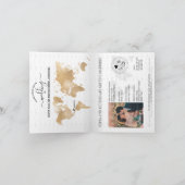Wedding Destination Passport Weltkarte JAMAICA Inv Einladung (Innenseite)