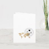 Wedding Destination Passport Weltkarte JAMAICA Inv Einladung (Rückseite)