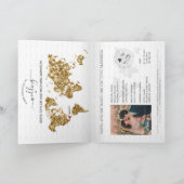 Wedding Destination Passport - Weltkarte Mexiko Einladung (Innenseite)