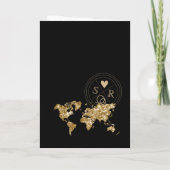 Wedding Destination Passport - Weltkarte Mexiko Einladung (Rückseite)