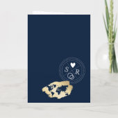 Wedding Destination Passport - Weltkarte Mexiko Einladung (Rückseite)