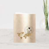 Wedding Destination Passport - Weltkarte Mexiko Einladung (Rückseite)