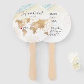 Wedding Destination Passport - Weltkarte Mexiko Fächer (Vorne und Hinten)