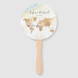 Wedding Destination Passport - Weltkarte Mexiko Fächer