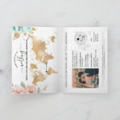 Wedding Destination Passport Weltkarte St. Lucia Einladung (Innenseite)