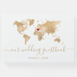 Wedding Destination Passport Weltkarte Vielen Dank Gästebuch