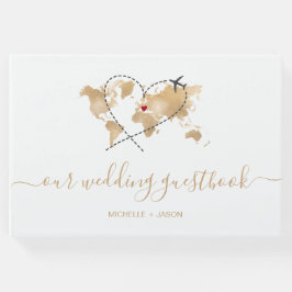 Wedding Destination Passport Weltkarte Vielen Dank Gästebuch