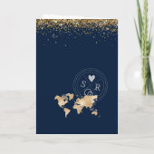 Wedding Destination Passport World Tropical Map Einladung (Rückseite)