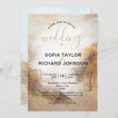 Wedding Destination Sand Dunes Beach Grass Einladu Einladung (Vorne/Hinten)