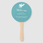 Wedding Destination Santorini Fächer (Rückseite)