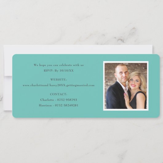 Wedding Destination Santorini Foto Einladung (Rückseite)